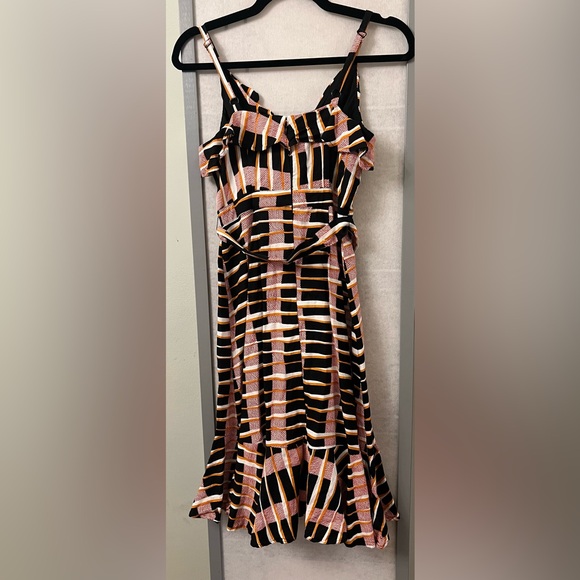 Ann Taylor Dresses & Skirts - Ann Taylor Factory Size 0P Linen Blend Patterned Wrap Dress Adjustable Straps